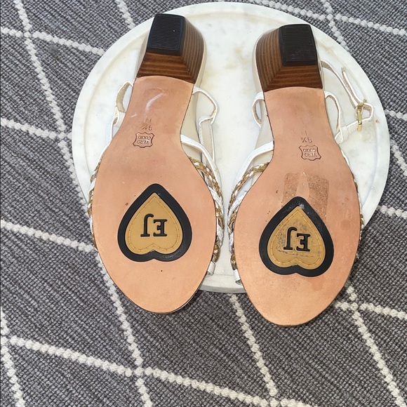 Eric Javits Women's Sandals in Cream and tan - Picture 3 of 5